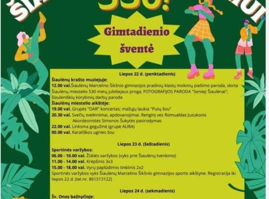 Šiaulėnų miestelio 530 m. gimtadienio šventė