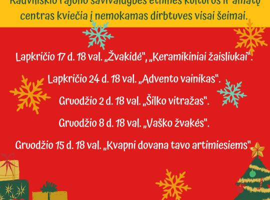 Edukacinis užsiėmimas „Ilgi šeimos vakarai“