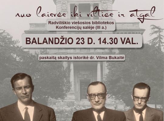 Kviečiame dalyvauti paskaitoje „Diplomatai Lozoraičiai: nuo laisvės iki vilties ir atgal“