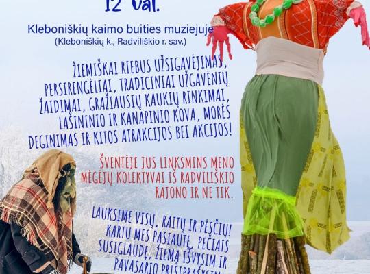 Kleboniškių kaimo buities muziejuje – Užgavėnių linksmybės ir šėlionės