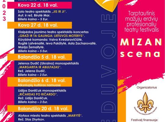 Tarptautinis teatrų festivalis „MIZANscena“ Šeduvoje