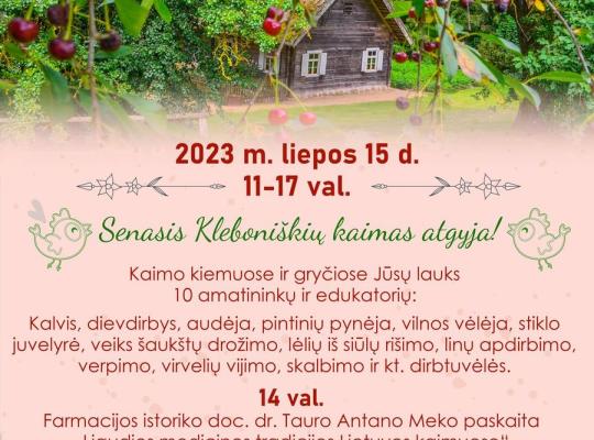 Kleboniškių muziejuje Senųjų amatų ir edukacijų dieną papildys nuotaikinga paskaita apie liaudies mediciną