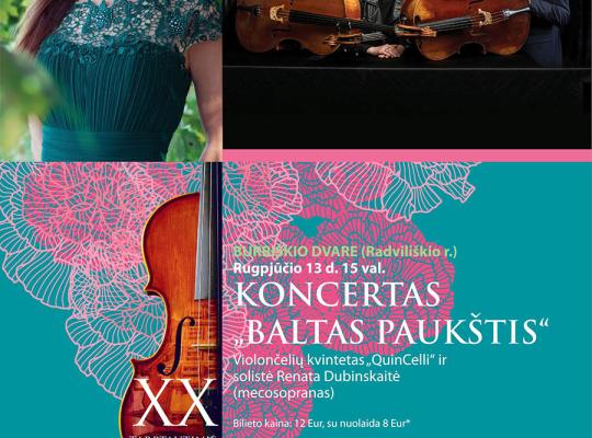Burbiškio dvare skambės tarptautinio Chaimo Frenkelio vilos vasaros festivalio koncertas „Baltas paukštis“