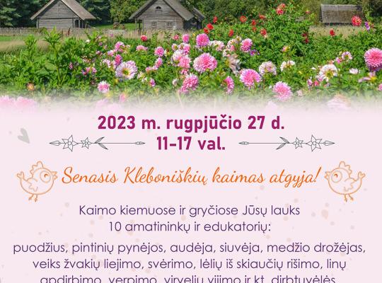 Kleboniškių muziejuje lankytojų laukia paskutinė šių metų Senųjų amatų ir edukacijų diena