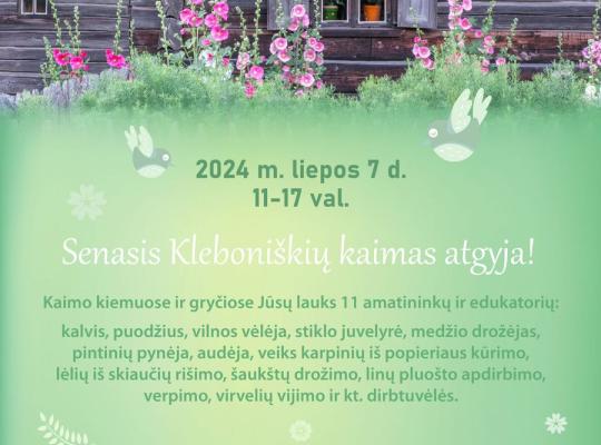 Kleboniškių kaimo buities muziejuje atgis senieji amatai ir kasdieniai darbai