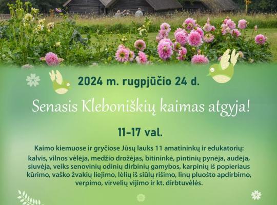 Kleboniškių muziejuje laukia paskutinė Senųjų amatų ir edukacijų diena