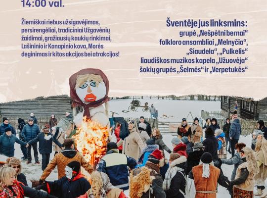 Kleboniškių muziejaus klojime ir languose Užgavėnių laukia kaukės