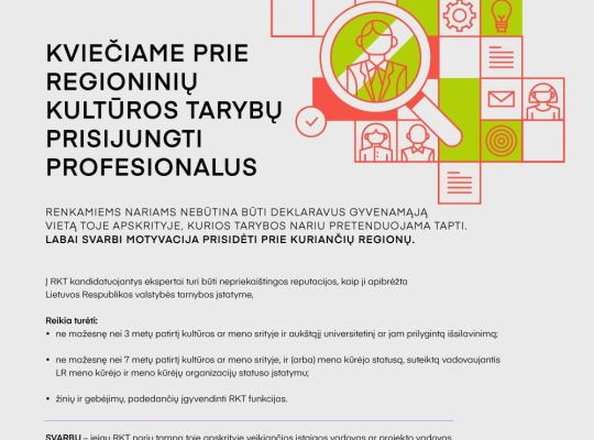 Skelbiami Regioninių kultūros tarybų rinkimai