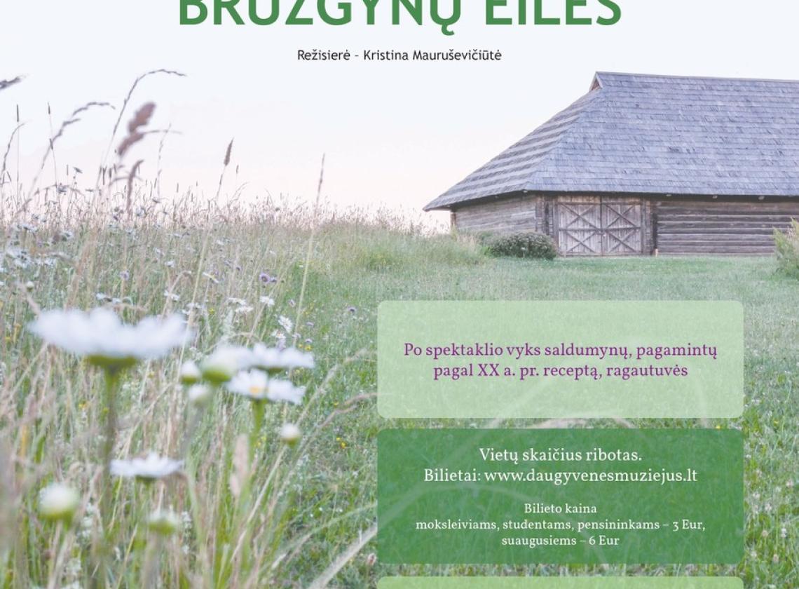 Kleboniškių muziejuje „Teatro istorijos“ kviečia į spektaklį-žygį „Brūzgynų eilės“