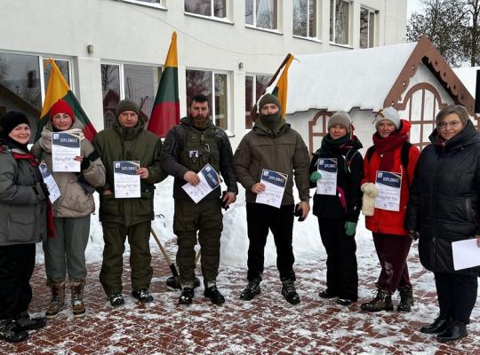 Žygis „Laisvės keliu“ Baisogaloje, skirtas Sausio 13-ajai paminėti