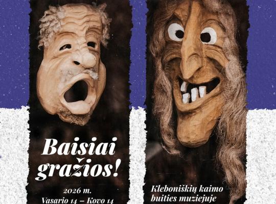 Kleboniškių muziejuje Užgavėnių tradicijas primena kaukių paroda