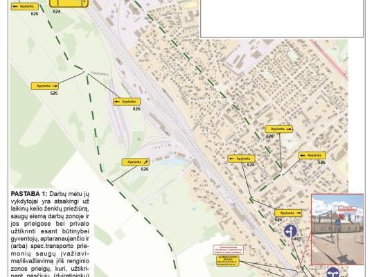 Informacija apie geležinkelio pervažos remontą