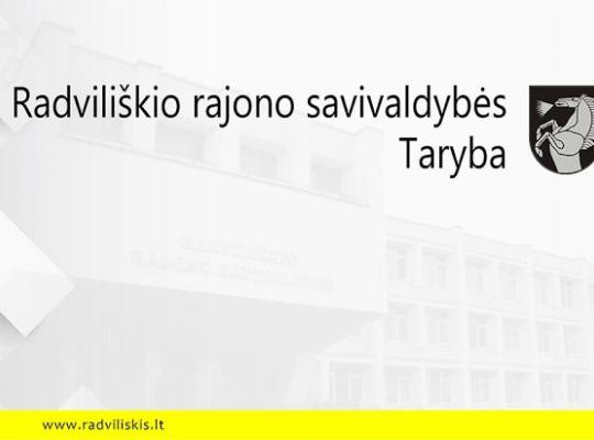 2026 m. rugpjūčio 27 d. šaukiamas Radviliškio rajono savivaldybės tarybos posėdis
