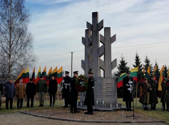 Minaičiuose pagerbtas 1949 m. vasario 16 d. Deklaracijos signatarų ir visų Lietuvos partizanų atminimas