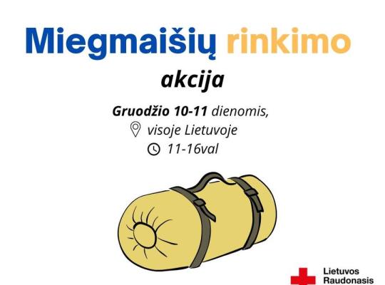 Visuomenė kviečiama aukoti miegmaišius Ukrainai