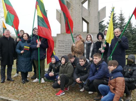 Minaičiuose paminėtos Lietuvos laisvės kovos sąjūdžio tarybos 1949 m. vasario 16 d. deklaracijos paskelbimo 74-osios metinės