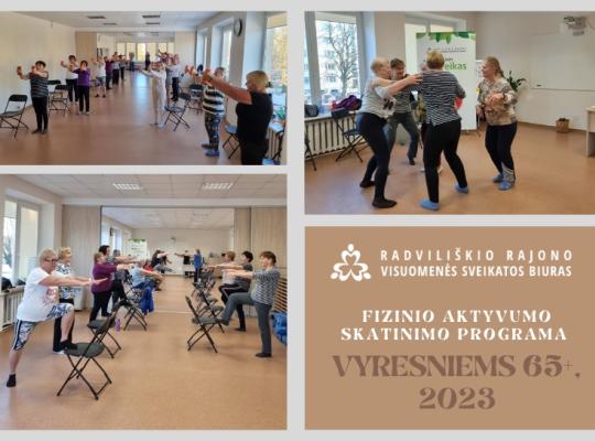 Senjorai stiprina savo sveikatą dalyvaudami Fizinio aktyvumo skatinimo programoje „Vyresniems 65+”