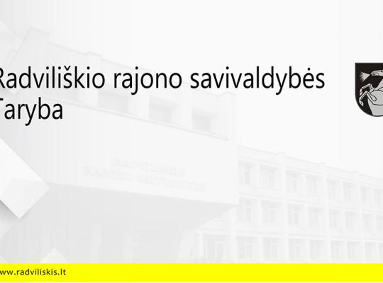 2024 m. gruodžio 19 d. šaukiamas Radviliškio rajono savivaldybės tarybos posėdis