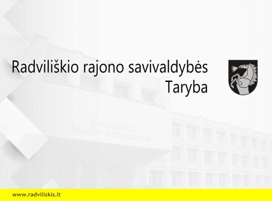 2026 m. balandžio 30 d. šaukiamas Radviliškio rajono savivaldybės tarybos posėdis