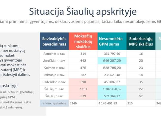 Gyventojus, pamiršusius sumokėti gyventojų pajamų mokestį, pasieks VMI priminimai