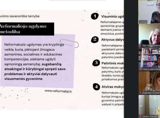 Susipažinta su organizacijų, priimančių savanorius, akreditavimo tvarka