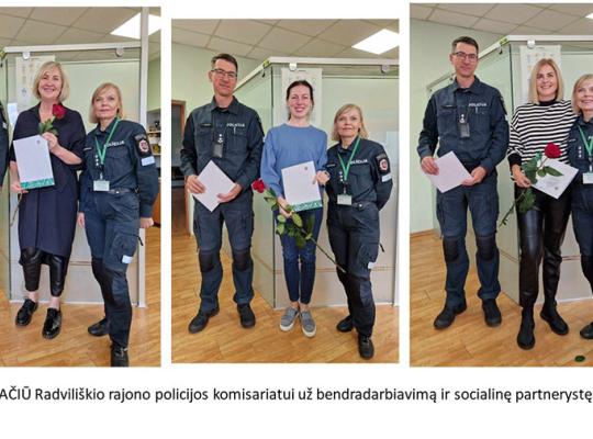 Padėkos iš policijos – už socialinę partnerystę