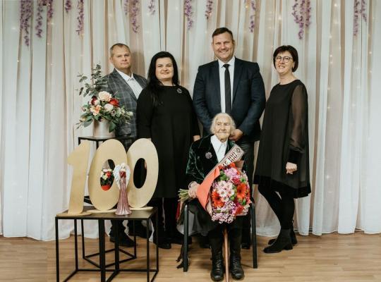 Pasveikinta į antrąjį gyvenimo šimtmetį įžengusi Apolionija Antanina Pacevičiūtė