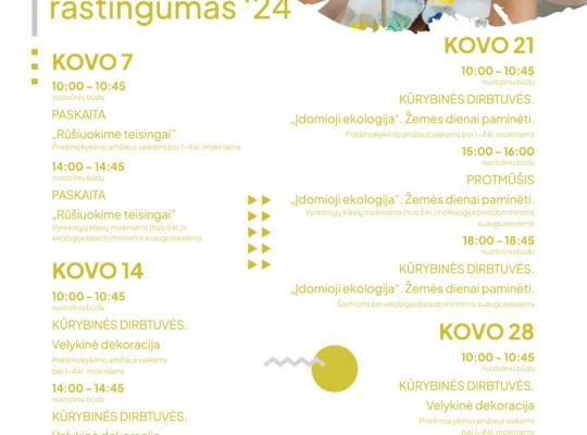 „Žaliasi taškas“ kviečia registruotis į nemokamas nuotolines edukacijas