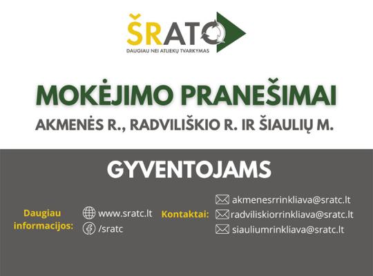 Siunčiami mokėjimo pranešimai: pasitikrinkite, ar jau gavote
