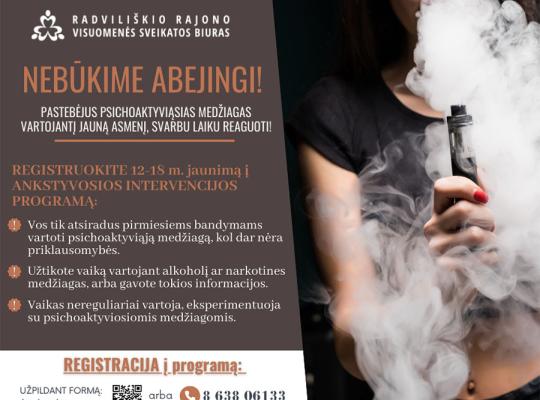 Registracija į Ankstyvosios intervencijos programą