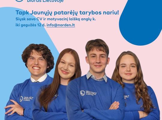 Pažink Šiaurės šalis – prisijunk prie Jaunųjų patarėjų tarybos!
