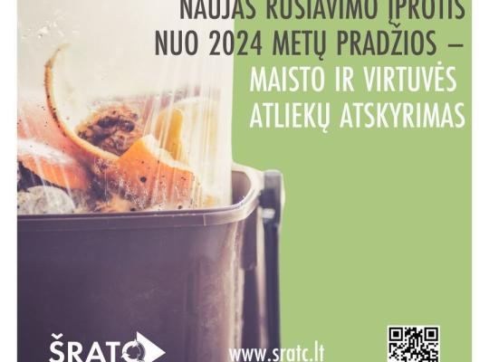 Maisto ir virtuvės atliekų rūšiavimo atmintinė: kaip rūšiuoti Radviliškio mieste?