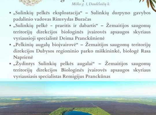Visuomenės aplinkosauginio švietimo projektas „Tyrinėk, atrask, pažink Sulinkių pelkę“