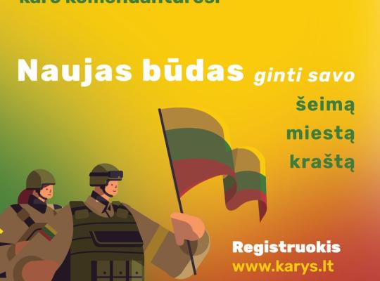 Visi patriotiškai nusiteikę piliečiai kviečiami registruotis į karo komendantūras