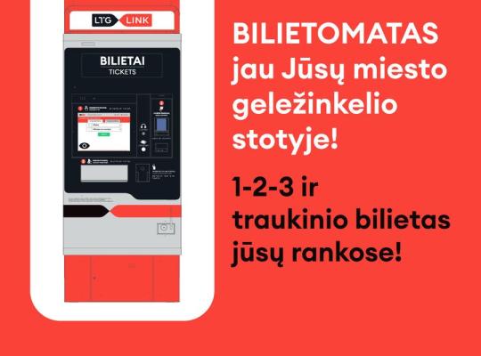 Radviliškio miesto geležinkelio stotyje pradėjo veikti bilietomatai