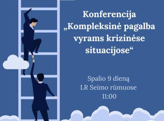 Kviečiame dalyvauti konferencijoje „Kompleksinė pagalba vyrams krizinėse situacijose“