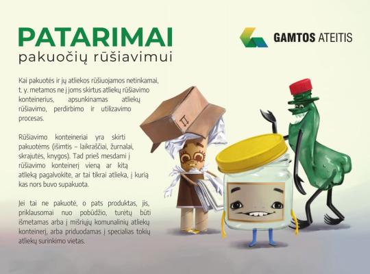 Patarimai pakuočių rūšiavimui