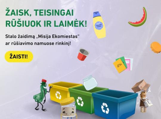 Siūlo žaisti su „atliekomis“ – rado naują būdą mokyti lietuvius rūšiuoti