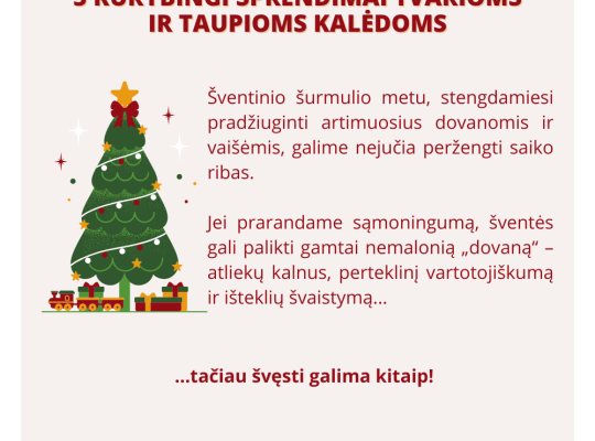 5 kūrybingi sprendimai tvarioms ir taupioms Kalėdoms