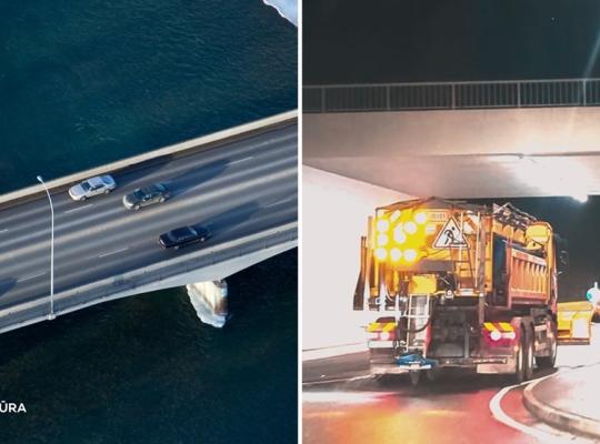 Kelininkai primena – žiemos metu ypač pavojinga ant tiltų ir viadukų