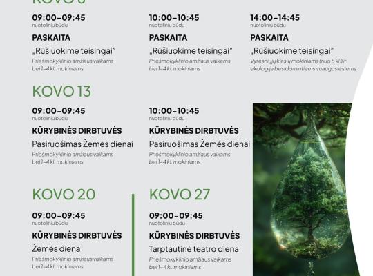 „Žaliasis taškas“ kviečia į nemokamas edukacijas