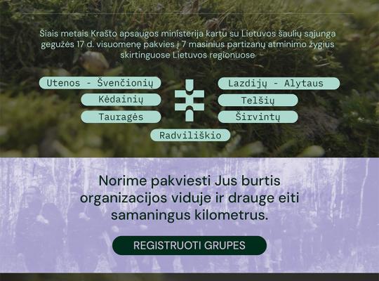 „Samaningi kilometrai“ kviečia burtis į masinius žygius partizanams atminti
