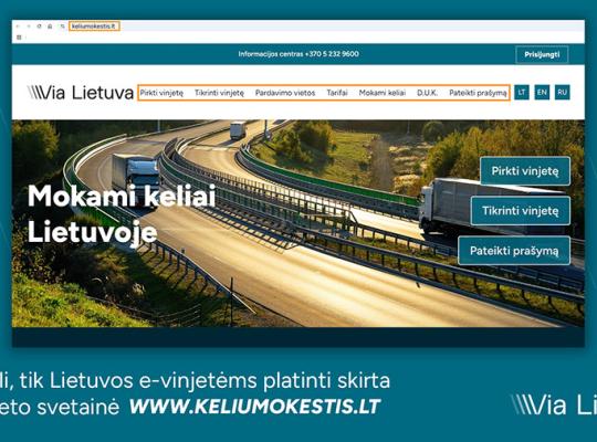 „Via Lietuva“ įspėja dėl sukčių platinamų elektroninių vinječių: kaip neįkliūti ir nepermokėti