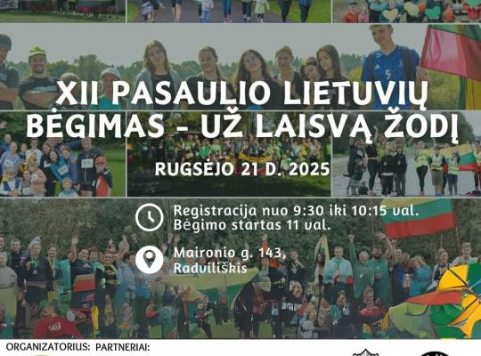 XII pasaulio lietuvių bėgimas „Už laisvą žodį“ – Radviliškyje