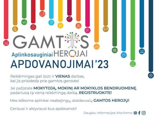Dalyvaukite  konkurse „Gamtos herojai ‘23” ir laimėkite piniginių prizų