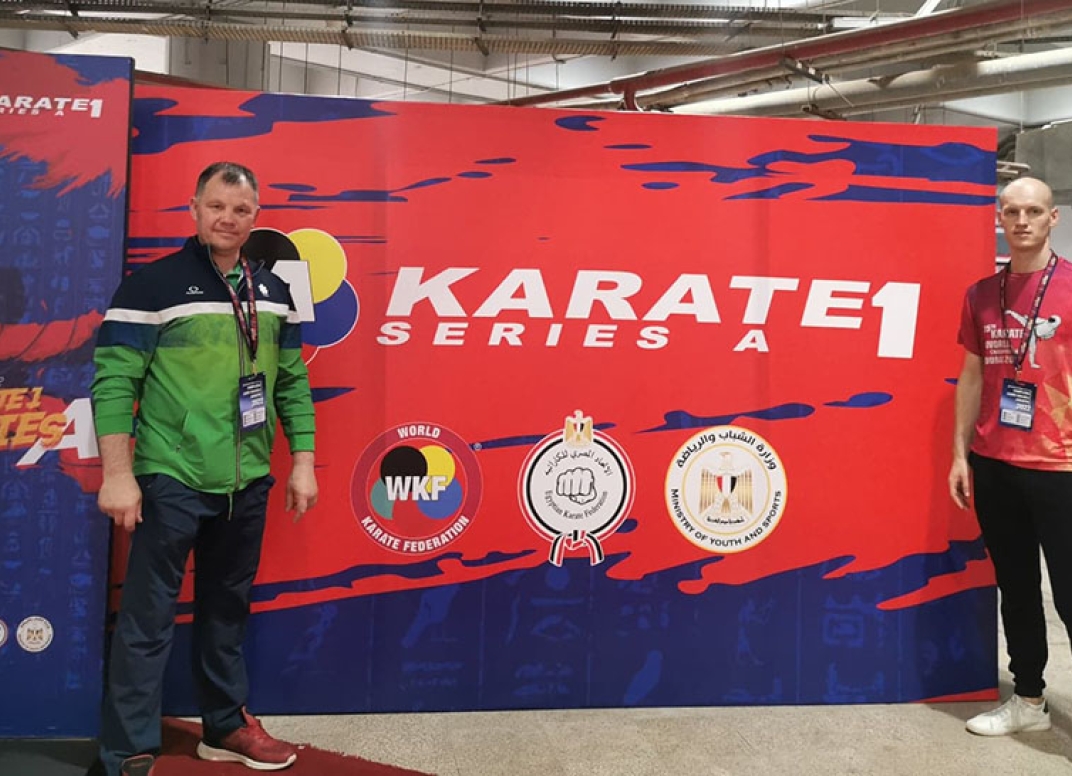 Remigijus Jurgilaitis kartu su treneriu Arūnu Masalskiu