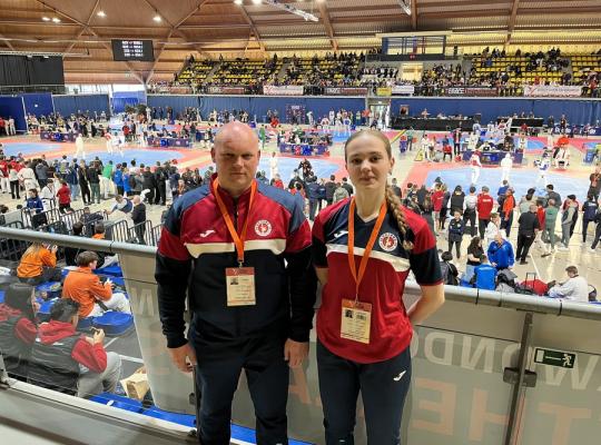 Radviliškietė sportininkė išbandė savo jėgas Europos tekvondo varžybose