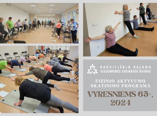 Senjorai stiprina sveikatą dalyvaudami fizinio aktyvumo skatinimo programoje „Vyresniems 65+“
