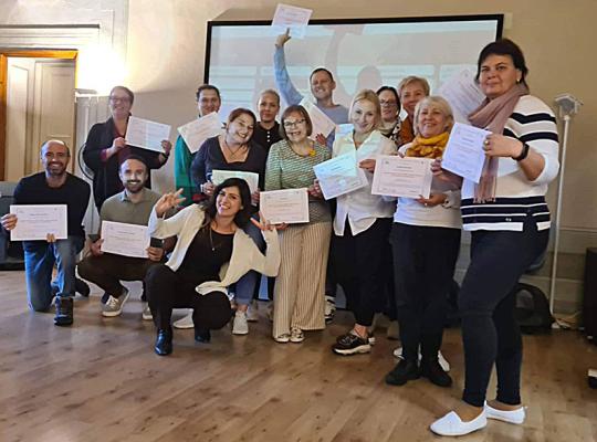 Vaižganto progimnazijos mokytojų komanda – tarptautinių mokymų  dalyvė
