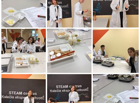 Baisogalos gimnazistų pamokos STEAM laboratorijoje